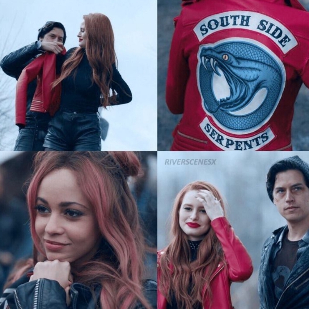 Southside Serpents Jacket Riverdale Cheryl Blossom's Red Leather Jacket - Picture 7 of 7